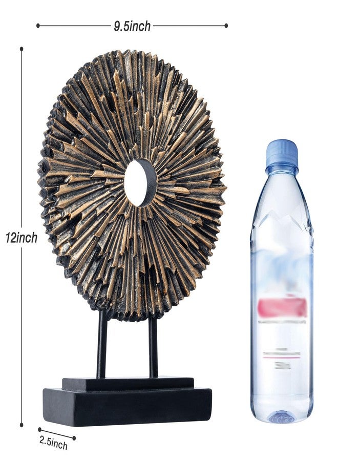EZ4ENCE Minimalist Round Statue Above Cabinet Decor Kitchen, Modern Decorative Sculpture Home Decorations for Living Room Coffee Table, Office Decor Items, Center Table Decoration (Black) - Image 4